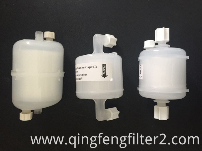 PTFE 1/2'' 1/4'' 1/8'' NPT Connections Capsule Filter for Dyestuff Filtration in CD-R and DVD-R